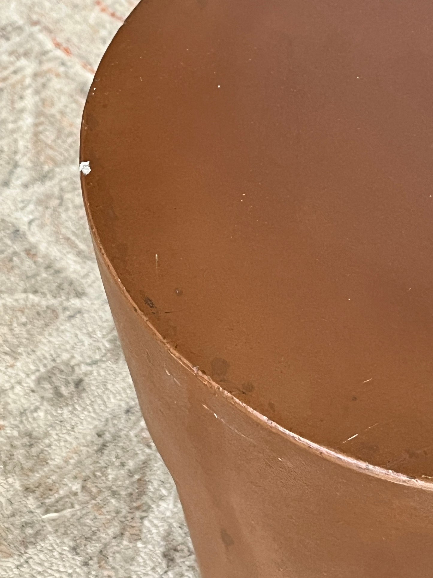 Stone Brown Oval End Table
