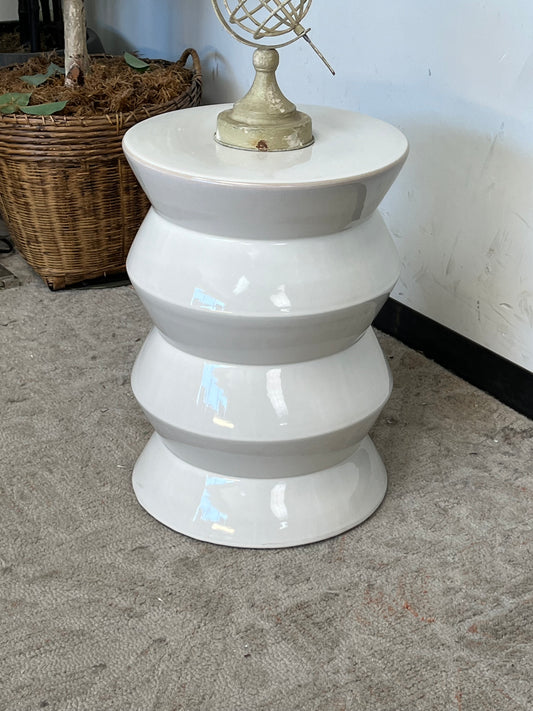 Modern White Ceramic Side Table