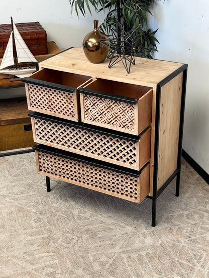 Moroccan Style 4-Drawer Side Table