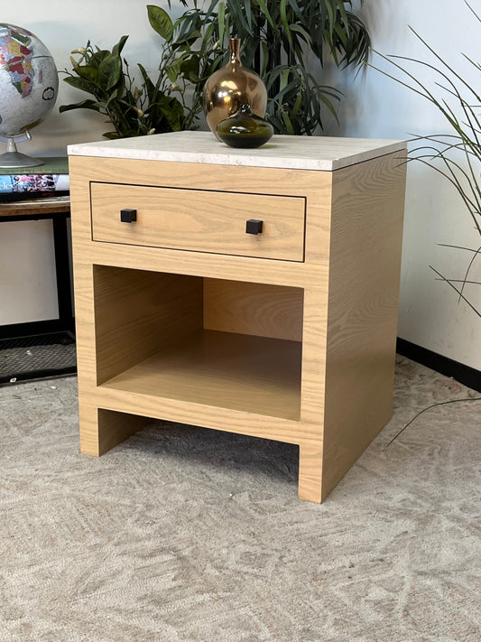 KREISS Stone Top Single Drawer Nightstand