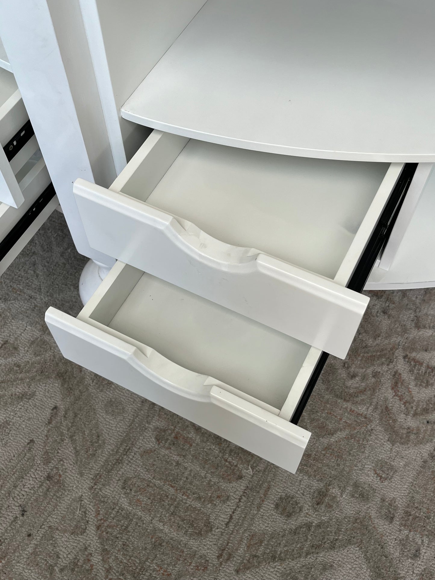 Modern White Demilune Sideboard