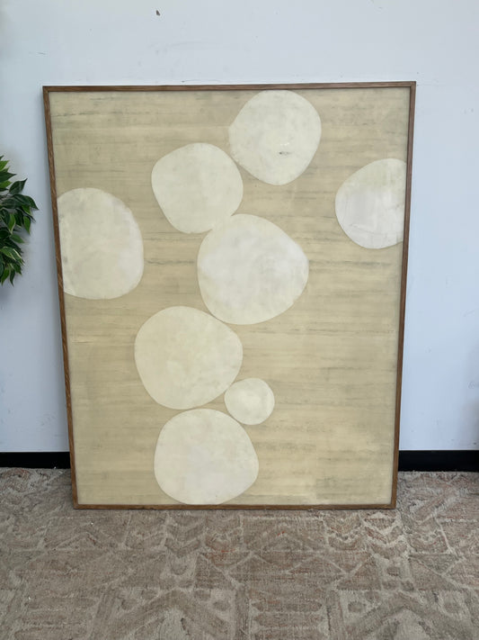 Textured Ivory Abstract Wall Art Painting