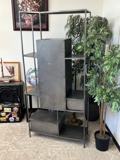 Industrial Style Metal Bookcase