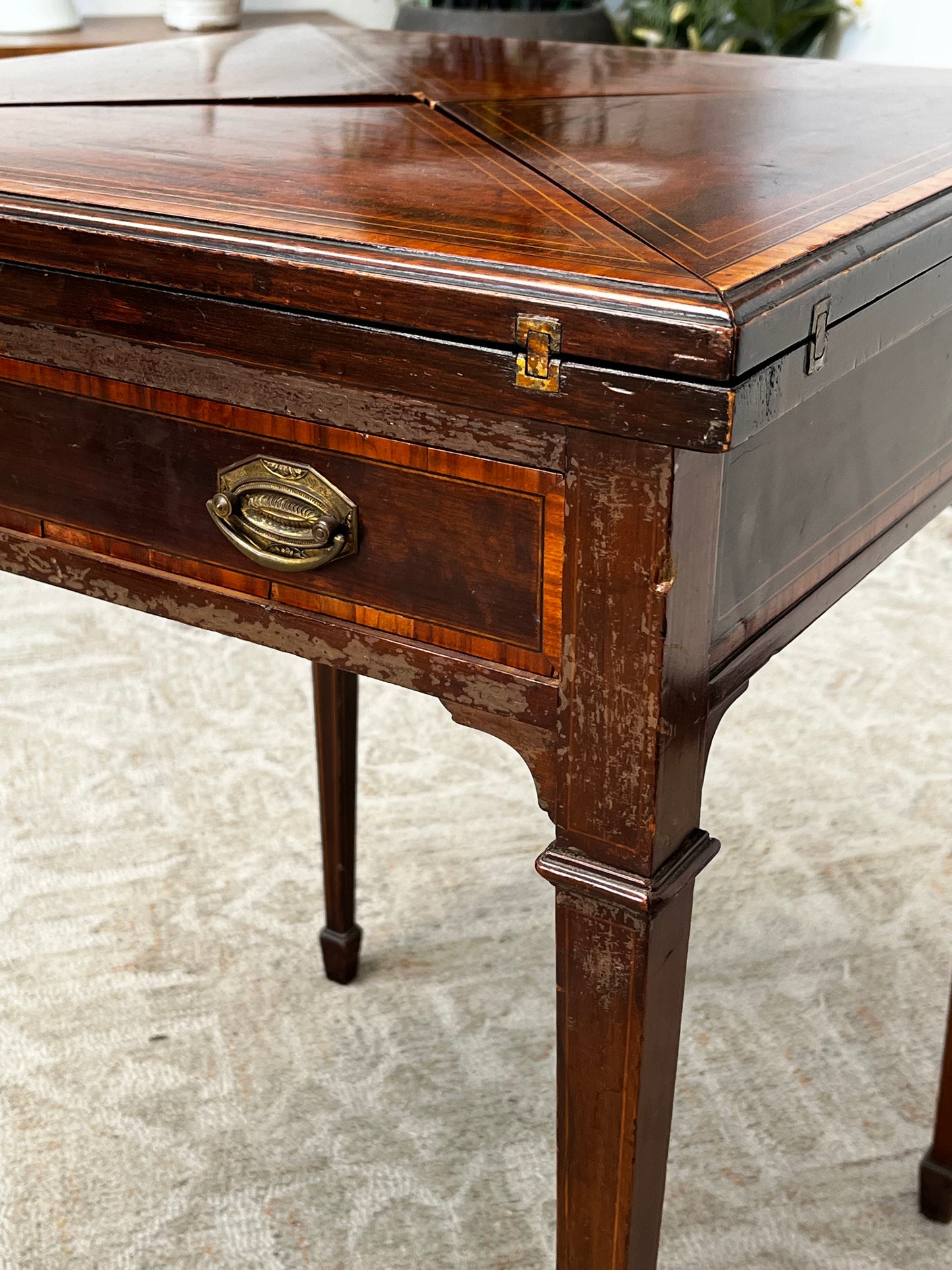 Edwardian Style Envelop Card Table