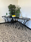 84" Black Metal Branches Console Table