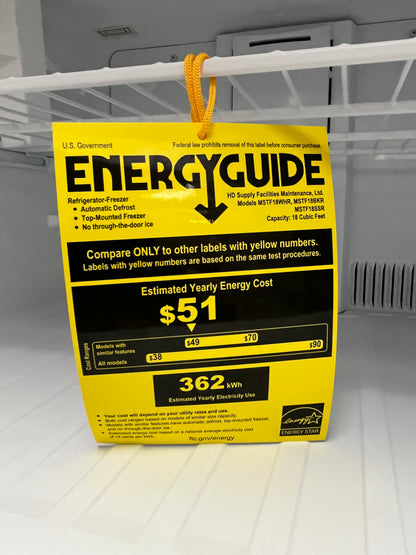 Stainless Steel 18 Cu. Ft. Top Freezer by Seasons