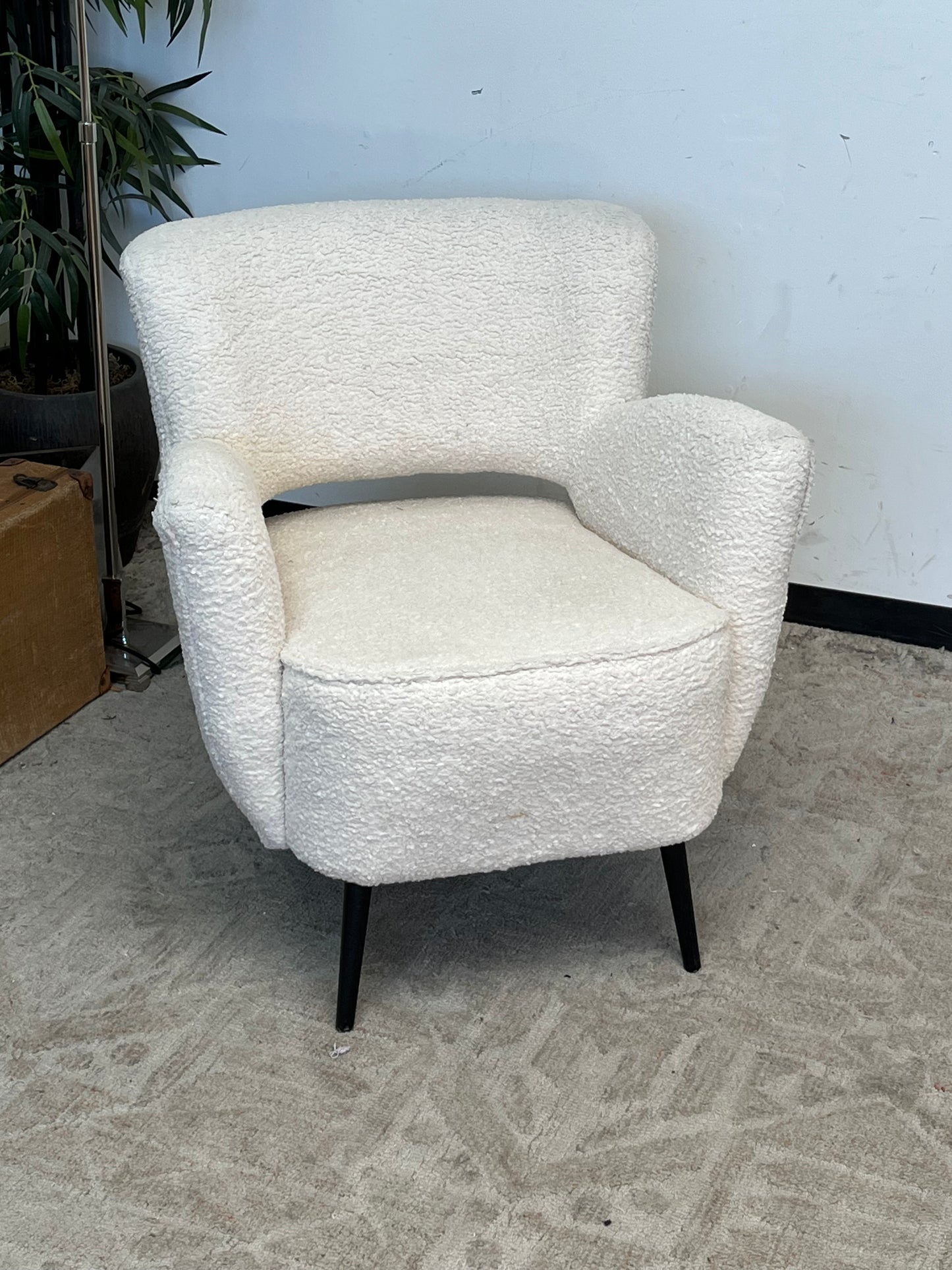 Modern Fuzzy Low-Back Chair