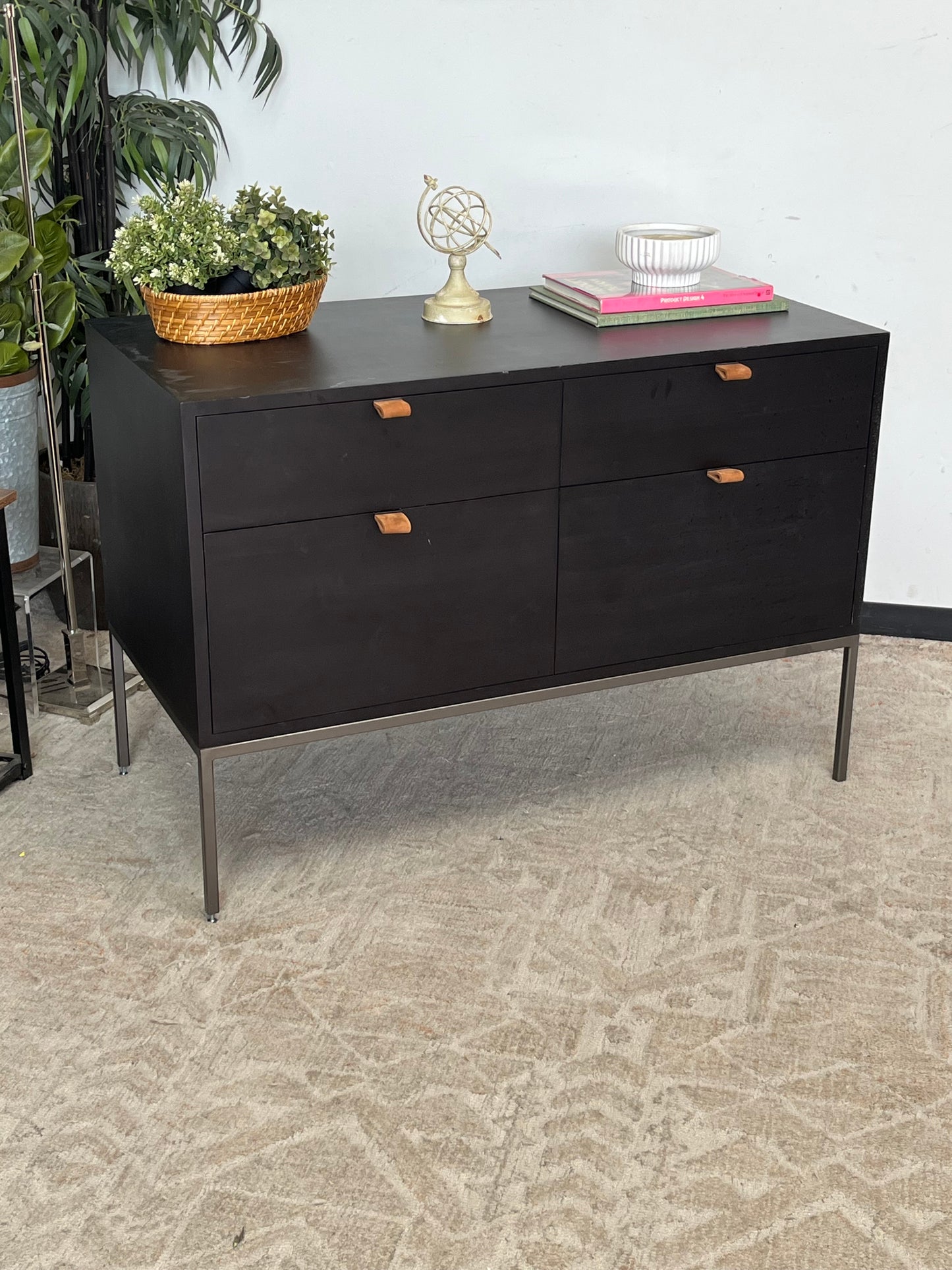 Modern Wooden 2-Drawer File Cabinet