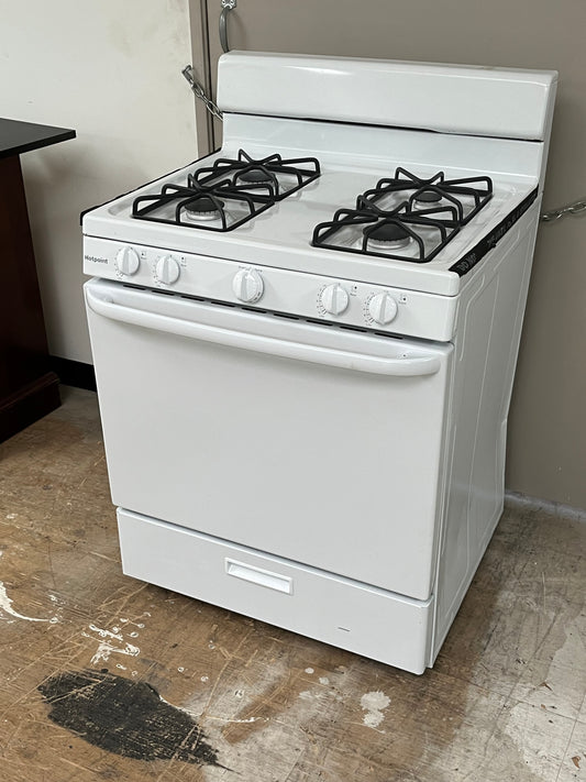 Hotpoint 4.8Cu.ft Free-Standing 4 Burner Gas Range - Minor Dents