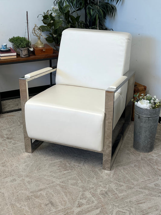Modern Faux Leather Armchair