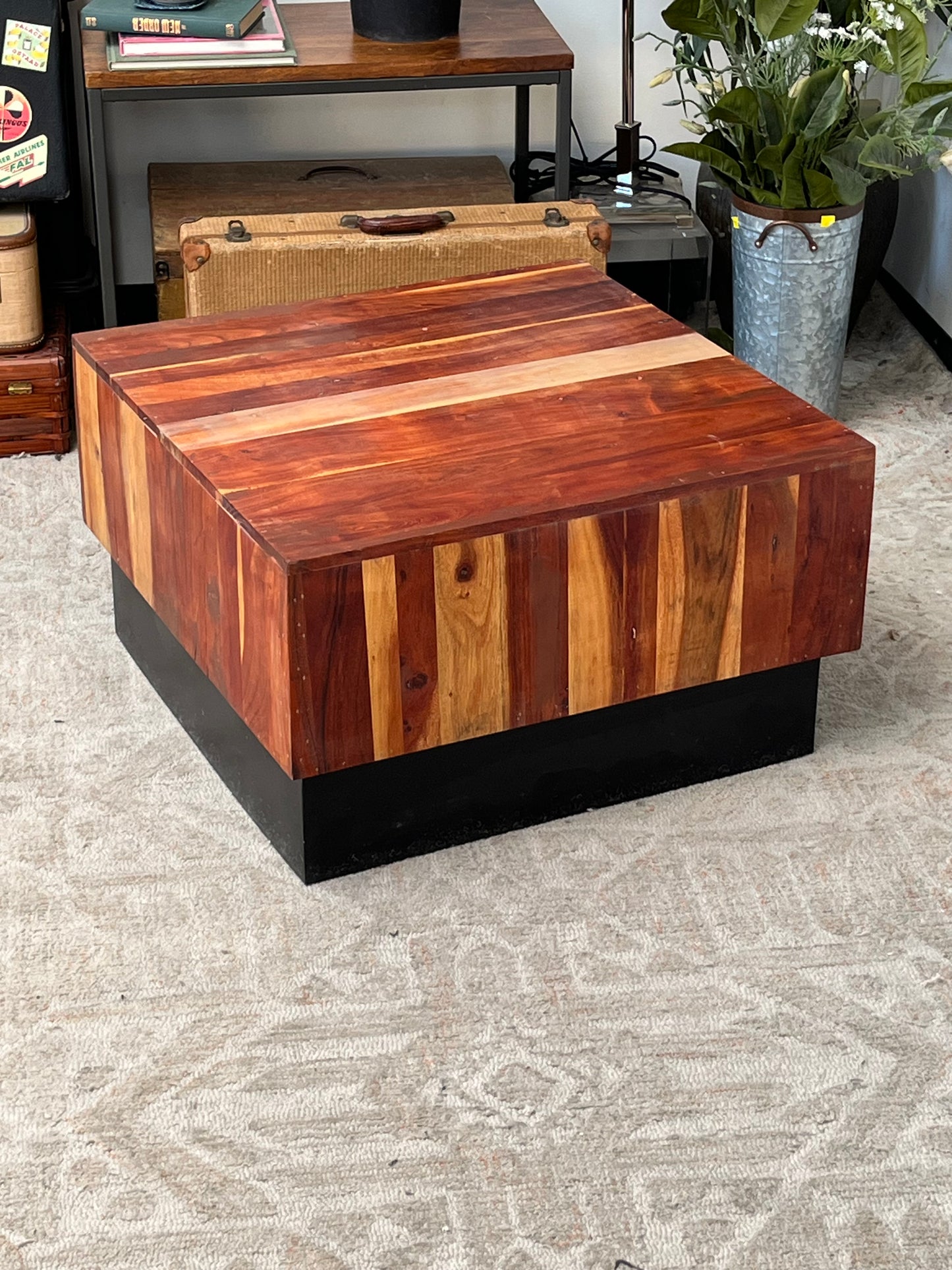 Rustic Style 28" Square Coffee Table