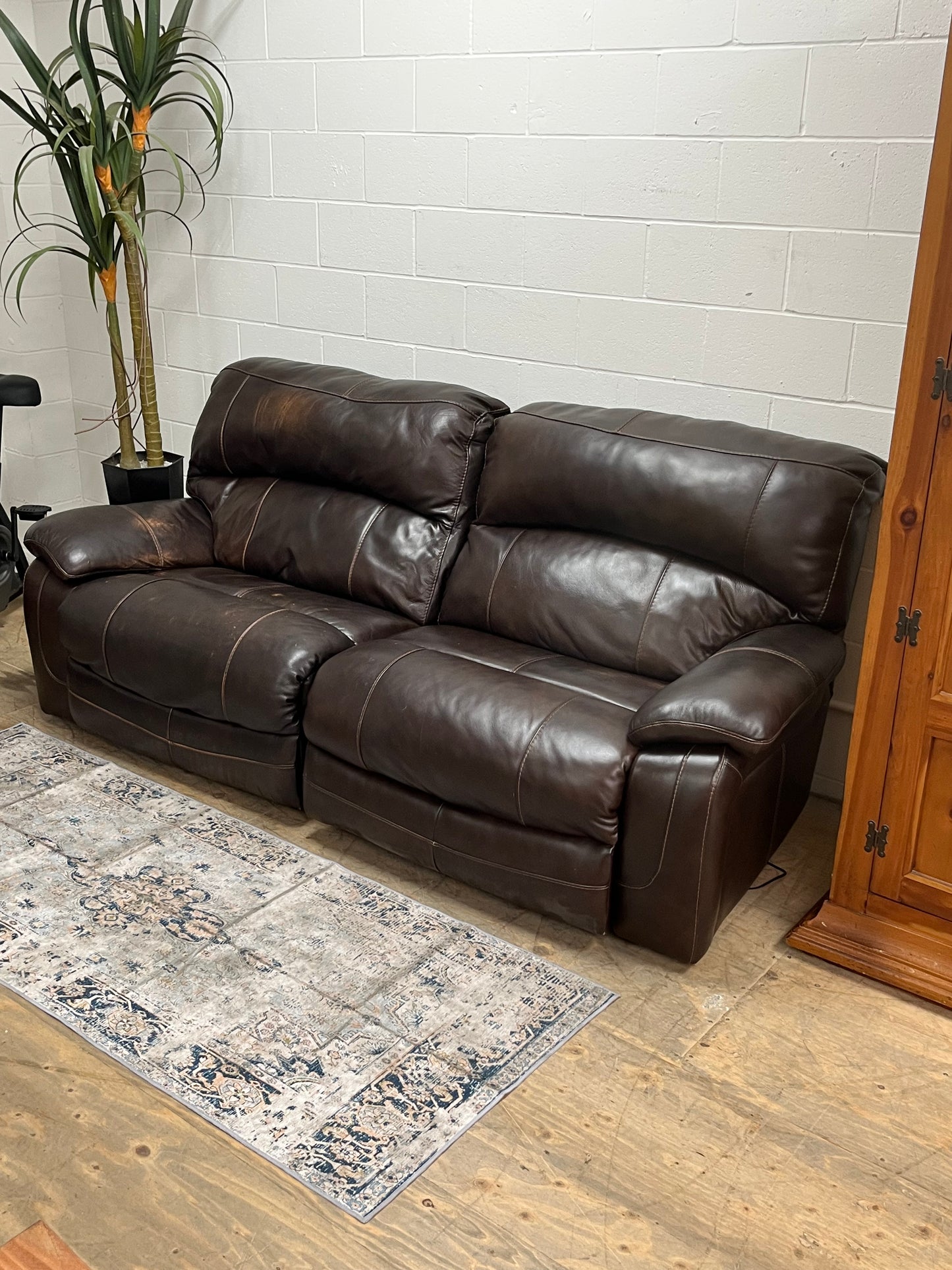 Faux Leather Loveseat Recliner