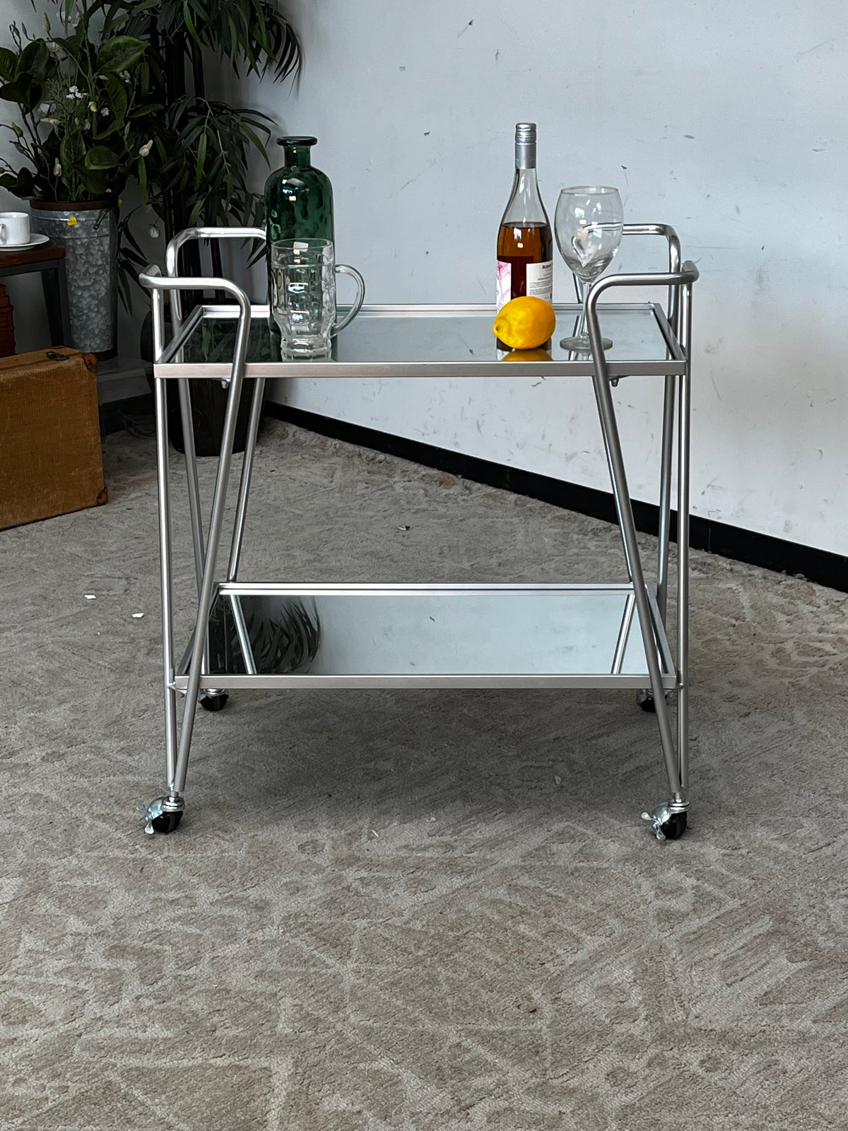 Industrial Style Metal Barcart