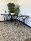 84" Black Metal Branches Console Table