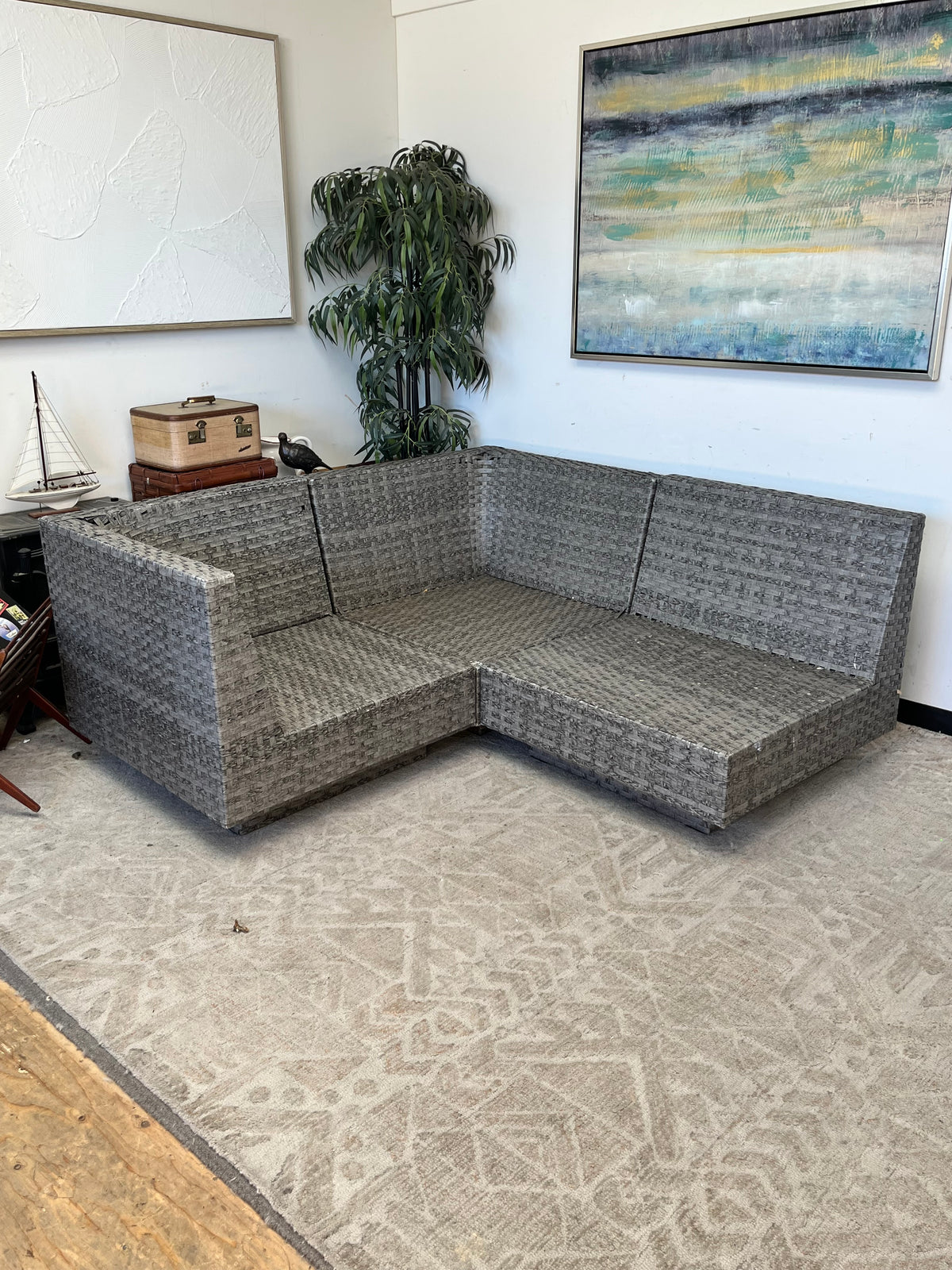 Modular Outdoor Poly Rattan Sectional