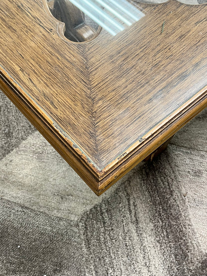 Vintage Wood-Carved Coffee Table