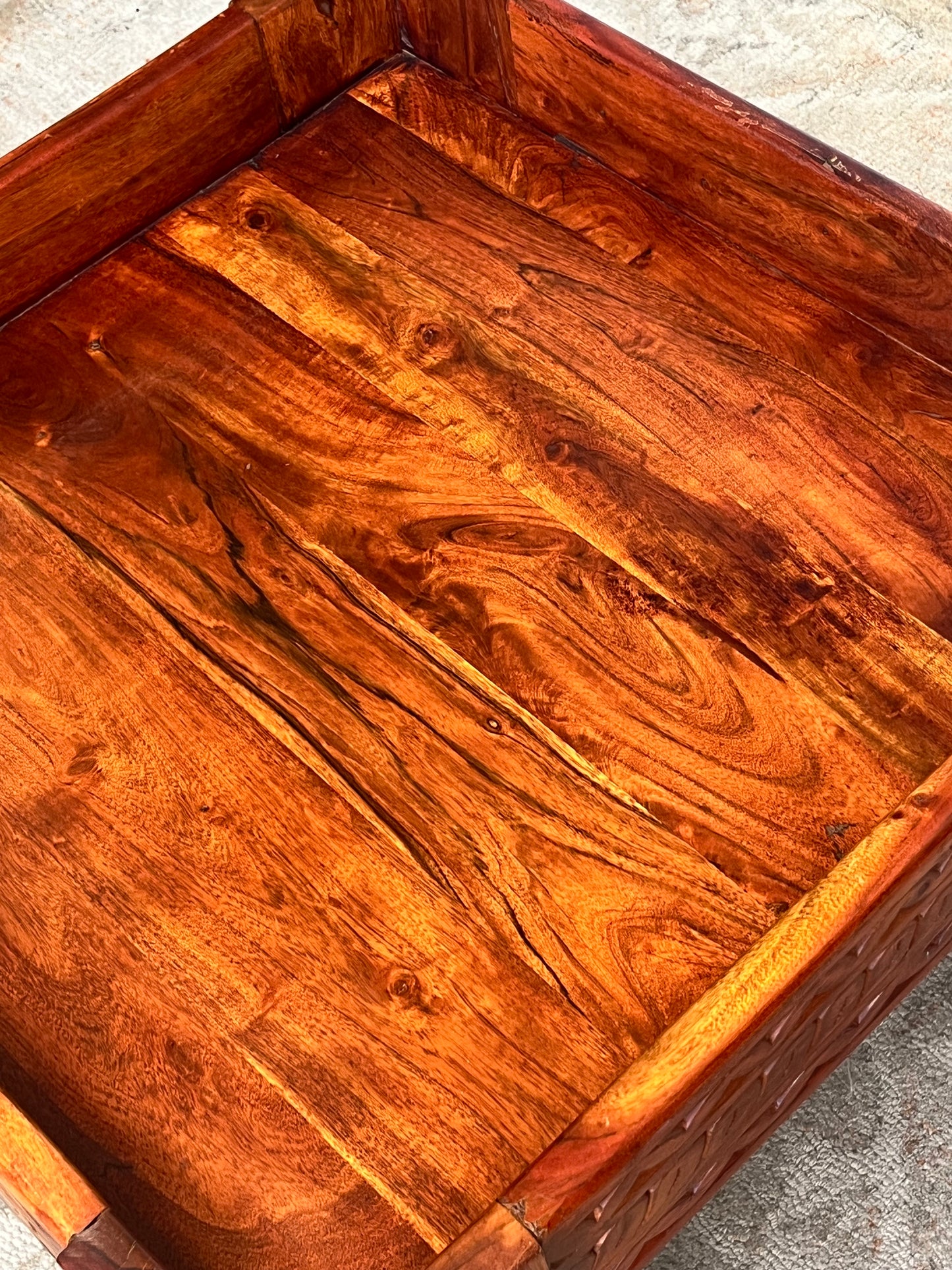 Carved Wooden Coffee Table