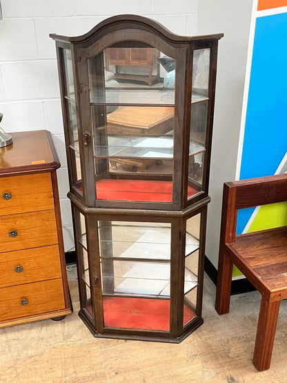 Antique Style China Cabinet - Legs Removed