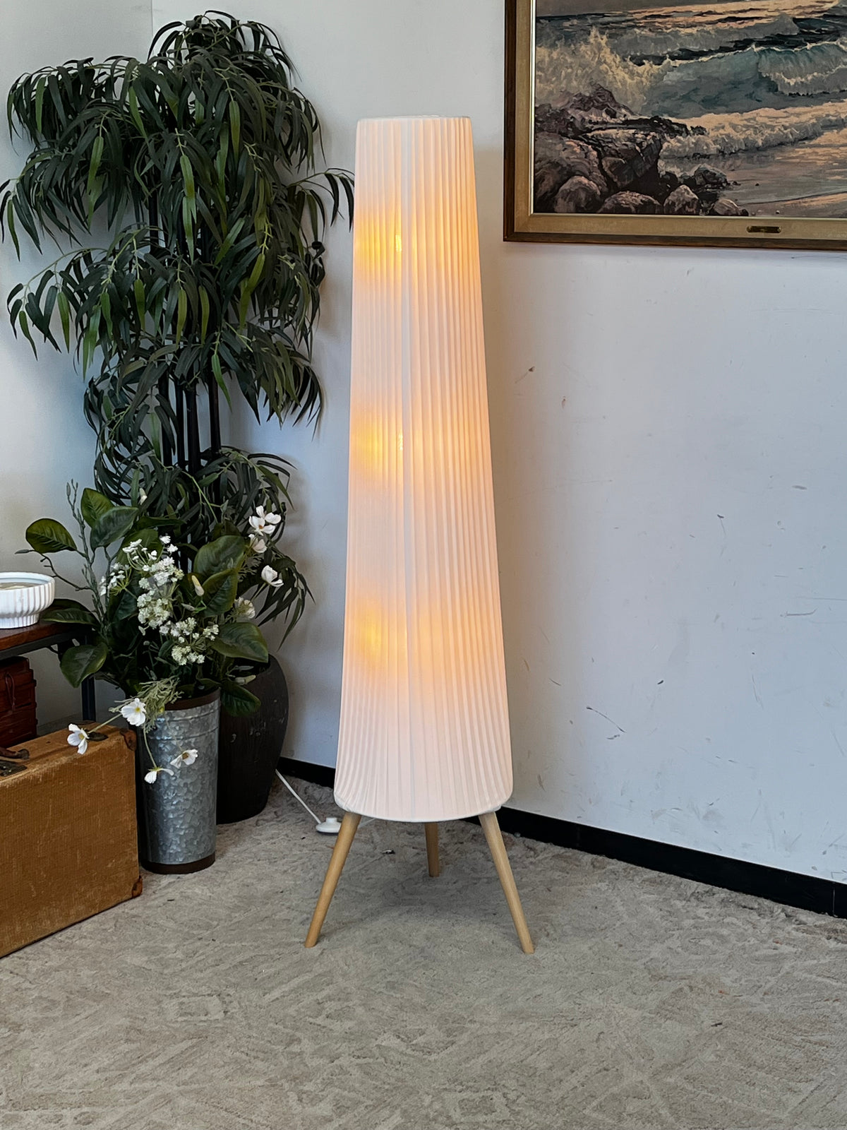 Ikea Style Fluted Floor Lamp