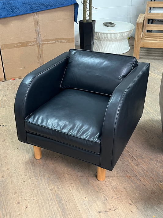 Modern Style Black Club Chair
