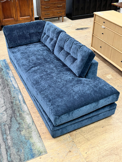 Modern Linen Left Arm Chaise Lounge