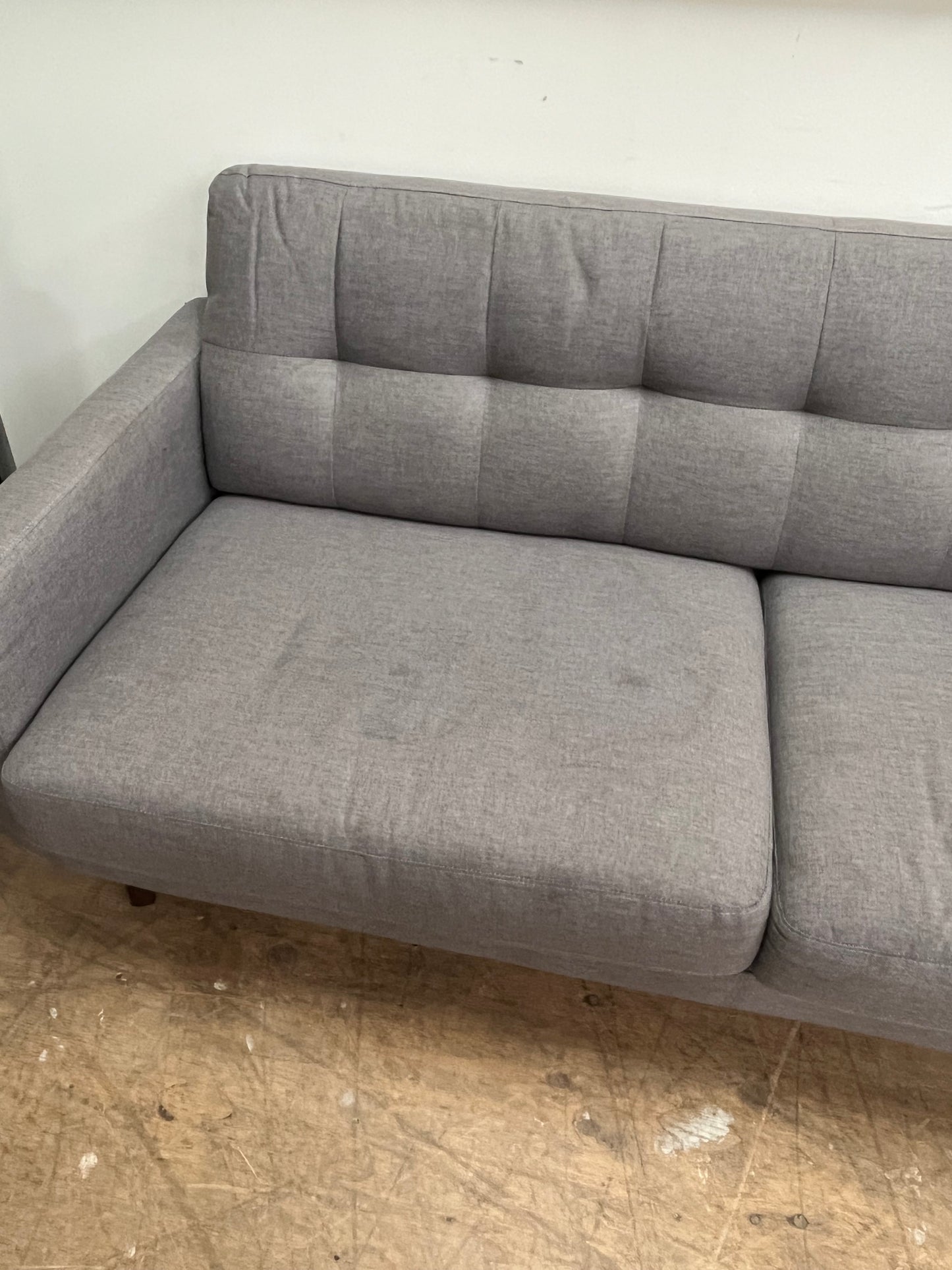 Mid-Century Modern Gray Couch