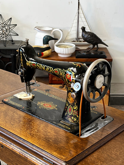 Antique Singer "Red Eye" Sewing Machine