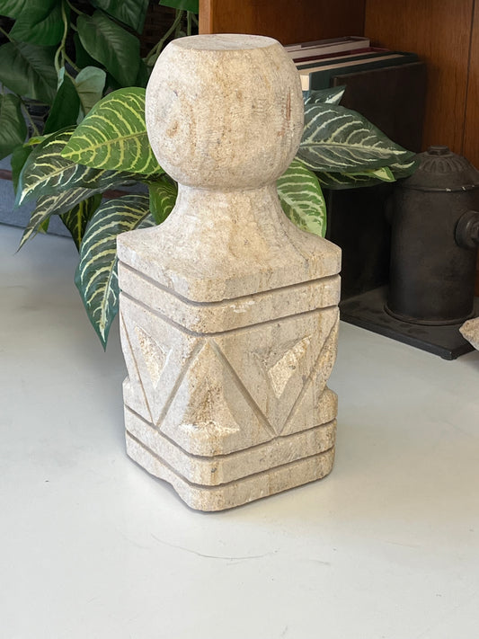Etched Sandstone Stone 12" Sculpture