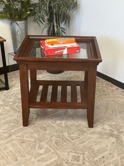 Craftsman Style Glass Nightstand