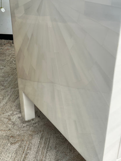 Modern Faux Horn White Dresser