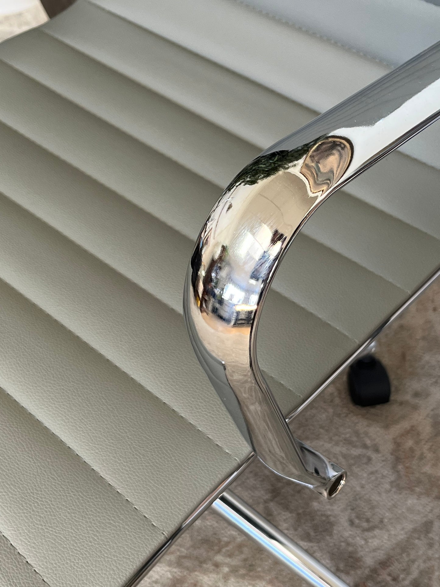 Modern Gray Vinyl Office Chair