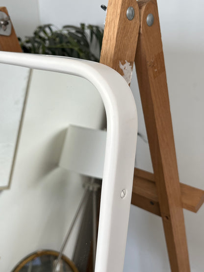 Modern White Rounded Edge Mirror