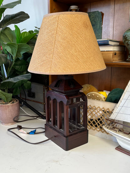 Vintage Birdcage Table Lamp