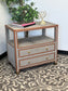 Linen & Leather Double Door Nightstand