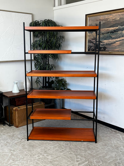 Mid-Century Modern 6 Shelf Bookcase