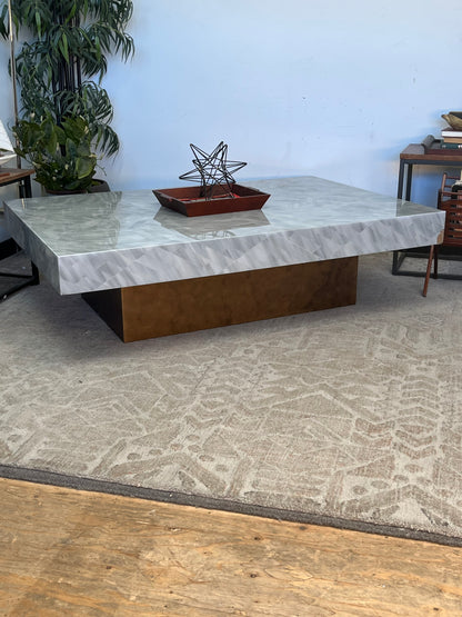 Modern Faux Horn Grey Coffee Table