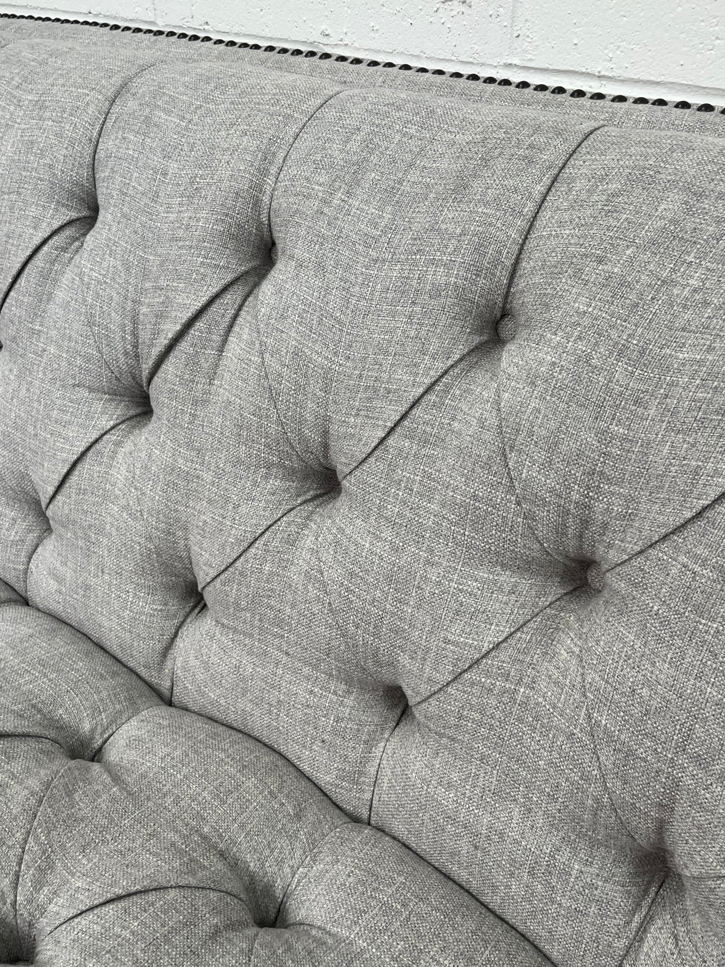 Modern Tufted 84" Gray Sofa
