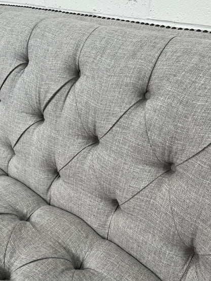 Modern Tufted 84" Gray Sofa