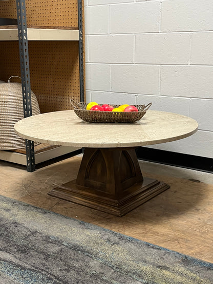 Mid century Modern Stone Top Coffee Table