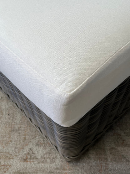 Outdoor Gray Rattan Right-Arm Seat