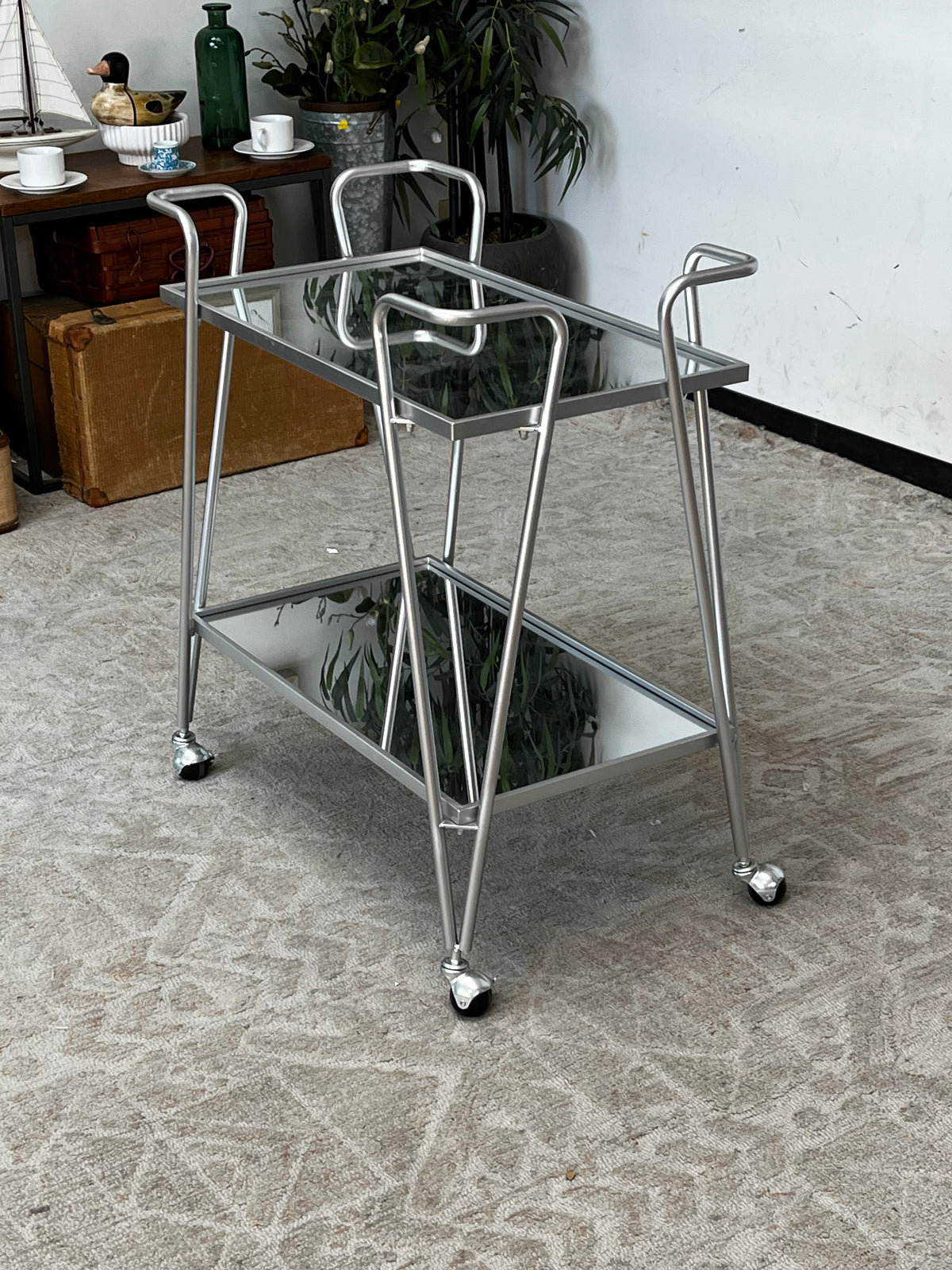 Industrial Style Metal Barcart