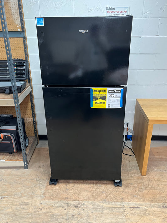 Whirlpool 18.2Cu.ft Black Top Freezer Refrigerator