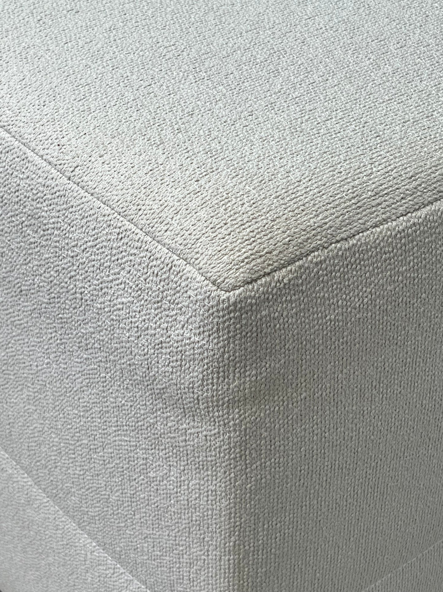 Kreiss Square Linen Ottoman