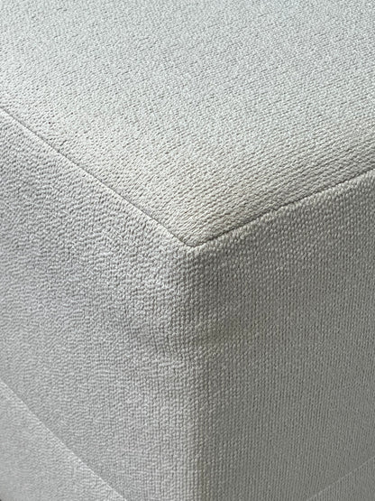 Kreiss Square Linen Ottoman