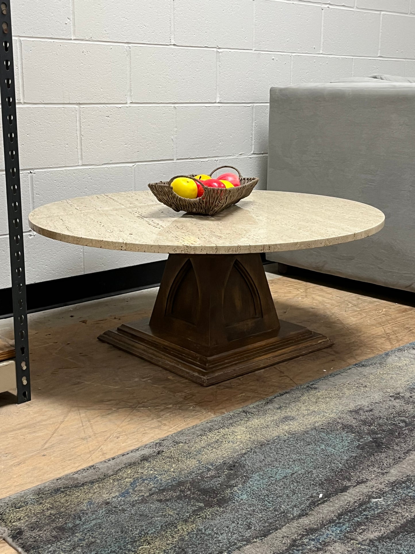 Mid century Modern Stone Top Coffee Table
