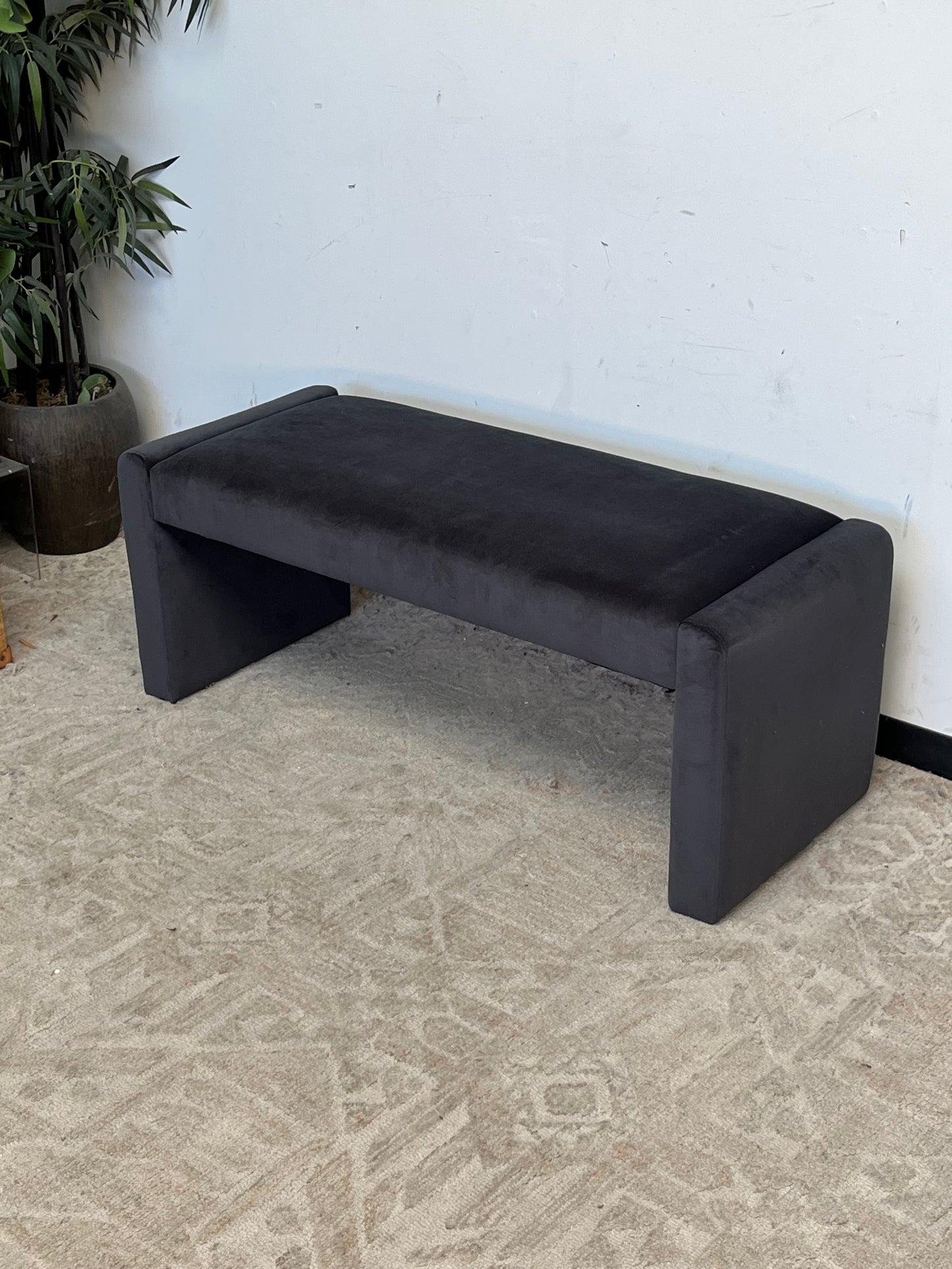 Modern Black 47" Bench