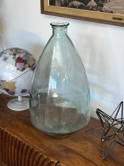 Oval Shaped Glass Vase