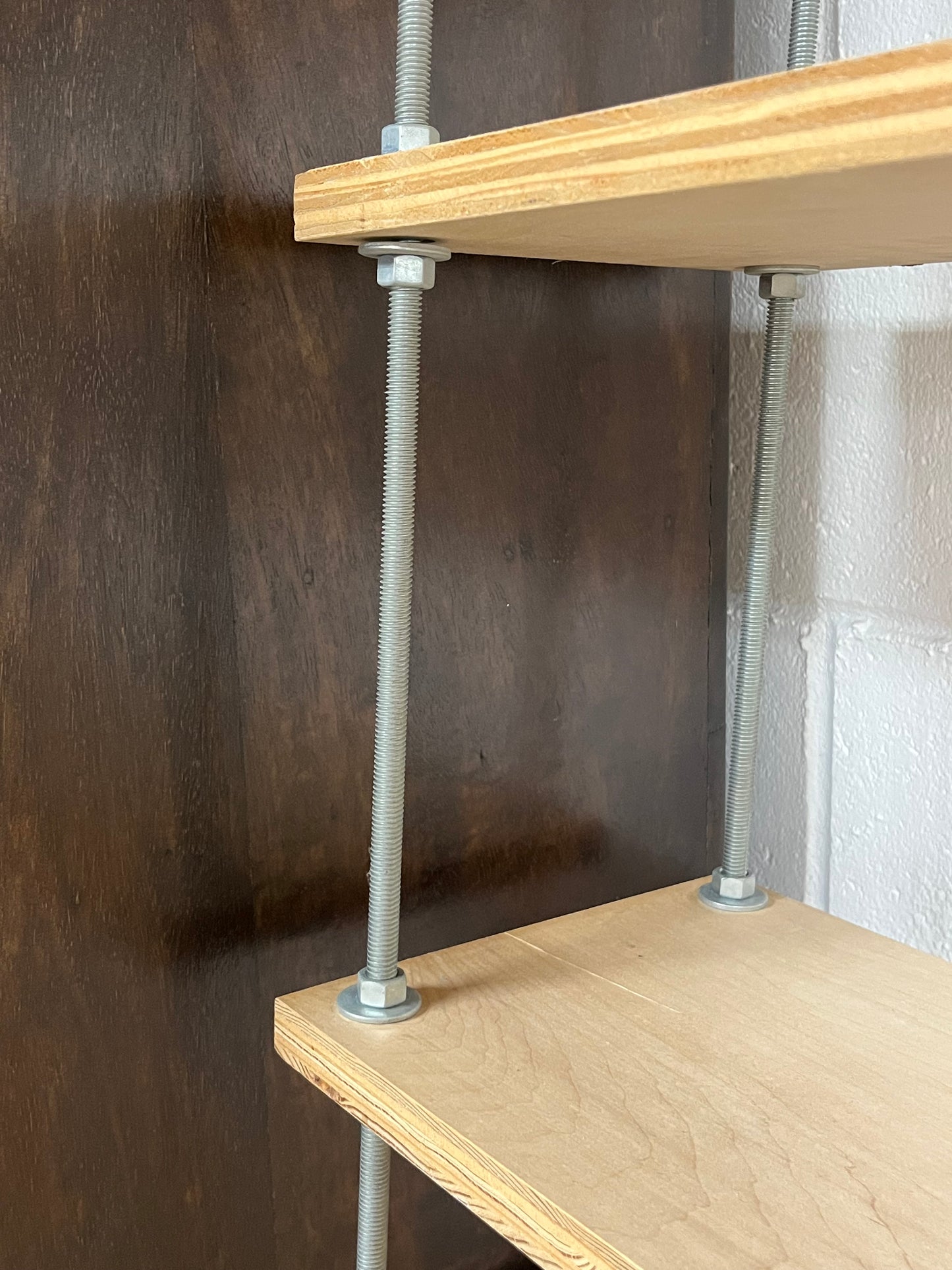 Custom Made 9-Shelf Wooden Bookshelf