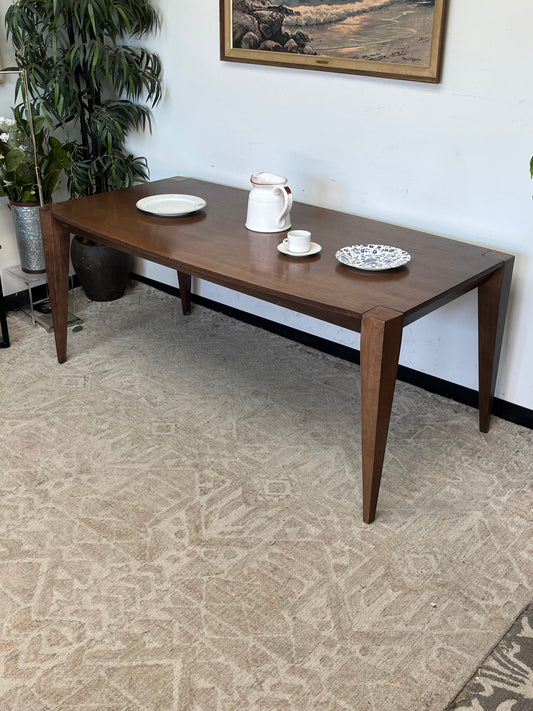 Mid Century Style Brown Dining Table