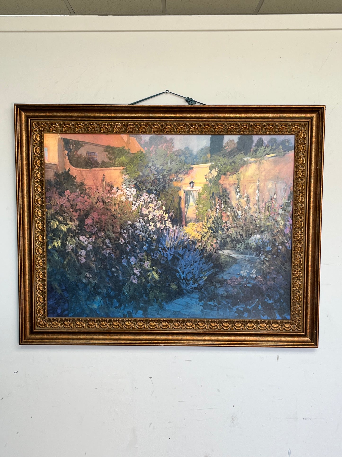 Framed Painint "Garden Scene" 38" x 48"